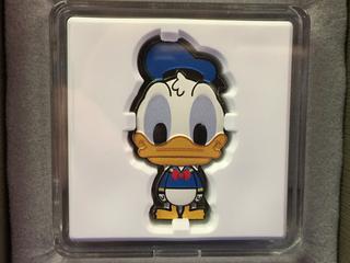 2021 Nuie Two Dollar One Ounce .999 Fin Silver Chibi Coin "Donald Duck".