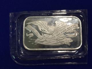 Silvertowne One Ounce .999 Fine Silver Bar.