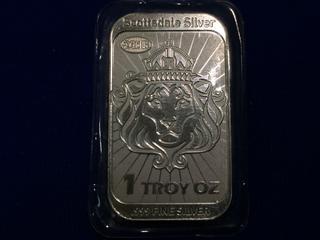 2013 Scottsdale Silver One Troy Ounce .999 Fine Silver Bar "Nuie Island: Two Dollars".