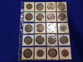 (20) Assorted 1960's Great Britain Pennies.