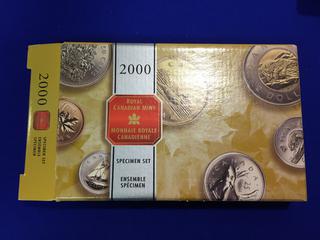 2000 Canada Specimen Coin Set c/w Case.