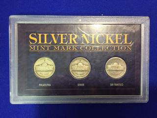 USA Silver Nickel Mint Mark Collection.