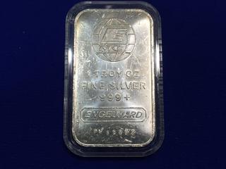 Engelhard One Troy Ounce .999 Fine Silver Bar.