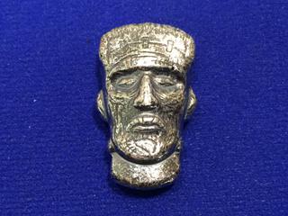 Monarch 1-1/2 Troy Ounce .999 Fine Silver Frankenstein's Monster Head.