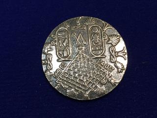 Quarter Troy Ounce .999 Fine Silver Medallion "Egyptian Monarch".