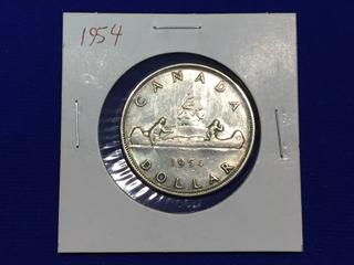 1954 Canada Silver Dollar.