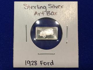 Sterling Silver Art Bar "1928 Ford".