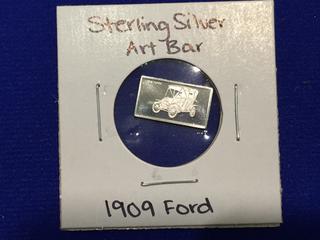 Sterling Silver Art Bar "1909 Ford".