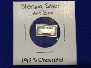 Sterling Silver Art Bar "1923 Chevrolet".