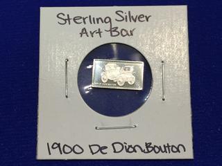 Sterling Silver Art Bar "1900 De Deion Bouton".