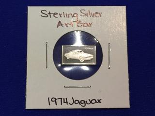 Sterling Silver Art Bar "1974 Jaguar".