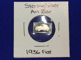 Sterling Silver Art Bar "1936 Fiat".