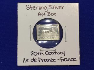 Sterling Silver Art Bar "IIE de France".