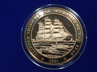 Clipper Ships Bronze Medallion.