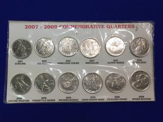 2007-2009 Commemorative Olympic Quarters Set.