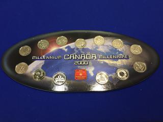 2000 Royal Canadian Mint Millennium Canada Coin Set.