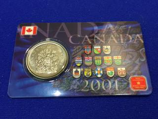 2001 Royal Canadian Mint Silver Dollar.