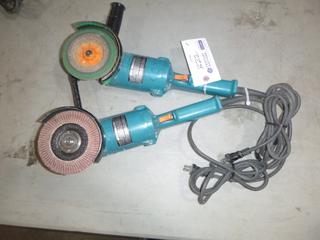 (2) Makita 9005BZ 120V 5 In. Angle Grinders