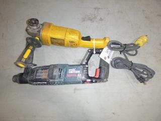 (1) Bosch Bulldog Xtreme 120V Rotary Hammer Drill C/w (1) DeWalt 120V Angle Grinder