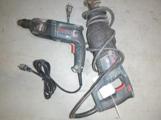 (1) Bosch Bulldog Rotary Hammer Drill C/w (1) Bosch Reciprocating Saw