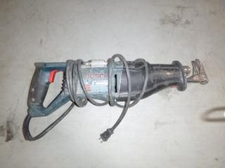 (1) Bosch 120V Reciprocating Saw C/w (1) Bulldog Xtreme 120V Hammer Drill And Case