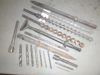 Qty of Assorted Size Drilling and Chipping Bits