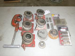 Ridgid 2A 1/8 In. - 2 In. Pipe Cutter C/w (3) Unused Boxes of Die Head Chasers and Accessories