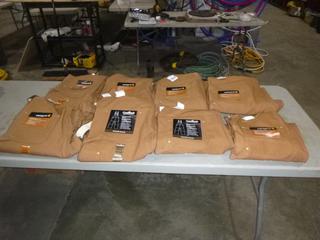 (8) Pair of Unused Carhartt Duck Bib Unlined Overalls, (1) 34 x 38, (1) 40 x 30, (4) 40 x 34) (1) 40 x 30, (1) 42 x 32