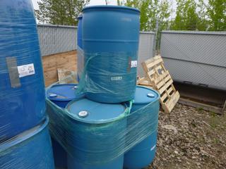 Qty of (6) 208L Barrels  *Note: Previously Contained Inhibited Propylene Glycol*