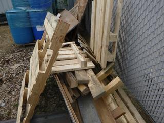 Qty of Used Wood, 2 In. x 4 In., 2 In. x 6 In.,  2 In. x 10 In. C/w Pc's of Plywood