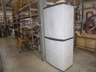 2-Door Storage Cabinet C/w Contents, 69 In. x 30 In. x 17.5 In.