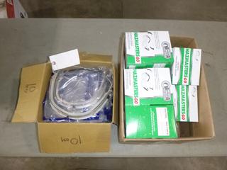 Qty of Unused  Safety Glasses, Face Shields and Lens Wipes