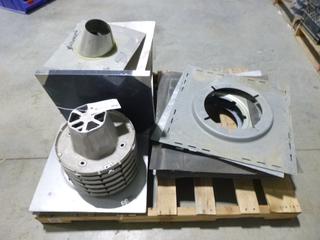 Qty of Metal and Plastic  Roof, Floor Venting and Grating, Various Sizes