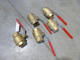 Qty Of (5) Unused 2 1/2 In. Ball Valves