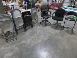 Qty of Folding Chairs and Office Chairs