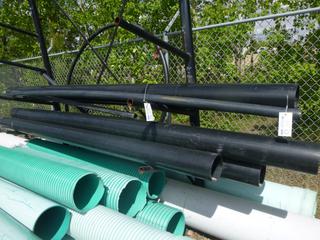 Qty Of Assorted 2 In., 3 In. and 6 In. PVC Pipe (ABS) *Note: Black Pipe Only, Rack Not Included, Buyer Responsible for Load Out*