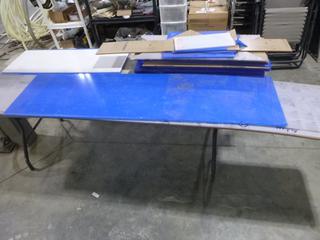 Qty of 1/4 In. Plexiglass Cut Offs up to 8 Ft. Long