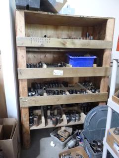 Custom Built Wood Shelving Unit C/w Contents of Steel Nipples *Note:  Buyer Responsible for Load Out*