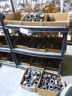 Qty of Steel Bends, Tee's, Various Sizes C/w Shelf  *Note: Buyer Responsible for Load Out*