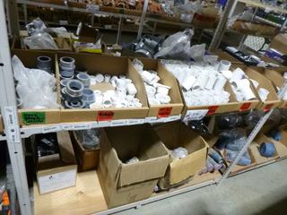 Qty of PVC Elbows, Tee's, Adapters, Bushings and Assorted Fittings, Various Sizes