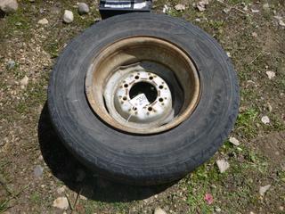 Goodyear Wrangler Load Range E Tire, 245/75R16, Mounted on 8 Bolt Rim *Note: Tire is Not Beaded On Rim*