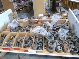 Qty of Steel Fittings, Caps Elbows, Straights, T's Joiners and Other Items, Various Sizes