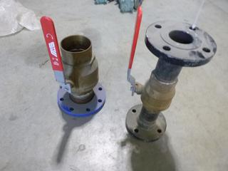 (1) 2 1/2 In. And (1) 4 In. Flanged Ball Valve