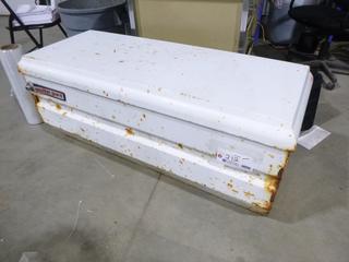 46in X 20in X 20in Weatherguard Truck Storage Box C/w Contents *Note: Has Rust*