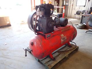 Devilbiss TAP-5050 Compressor c/w Baldor 5HP Motor, 208-230V, 3 Phase, 1725 RPM, Max Pressure 175, SN 97043 (Z)