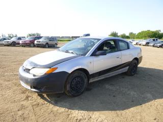2007 Saturn Ion c/w 2.2L Eco Tec, 195/65R15 Tires, Showing 195,089 Kms, VIN 1G8AM15F37Z171434 *Note: Engine Light On, Front End Damage*