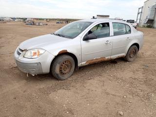 2008 Chevrolet Cobalt LS Sedan c/w 2.2L Eco Tec, Manual, A/C, 195/60R15 Tires at 60%, Showing 99,581 Kms, VIN 1G1AJ55F287110975  *Note: Front End Damage, Major Rust* Rear Tires Are Locked Up, Gas Line Leak*