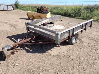 7.9 Ft. Custom Made S/A Utility Trailer c/w 13 In. High Side Rails, 2 In. Ball, P195/75R15 Tires, 6.2 Ft. Wide *Note: No VIN, No Lights*