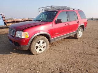 2004 Ford Explorer 4X4 SUV c/w 4.0L V6, A/T, A/C, Keyless Entry, 245/65R17 Tires at 60%, Rears 50%, VIN 1FMZU73K14UA70909 *Note: Key Needs Re-Coding, Running Condition Unknown*