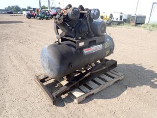 1988 Sanborn Heavy Duty Industrial Air Compressor w/ Baldor 7.5 HP Motor, 208-230/460 Volts, 1760 RMP